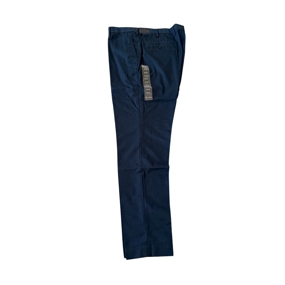 NWT Brooks Brothers Advantage Chino Mens 42x34 Navy‎ Soho Fit Wrinkle Resistant